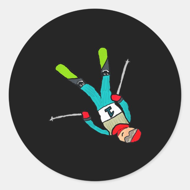 Sticker Rond Ski freestyle  (Devant)