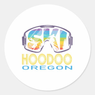 Sticker Rond Ski Hoodoo Oregon Vacances ski