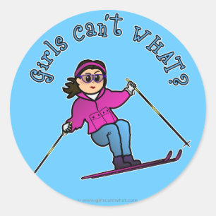 Sticker Rond Ski léger de neige