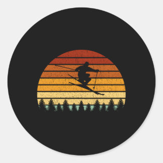 Sticker Rond Ski Pour Skieurs