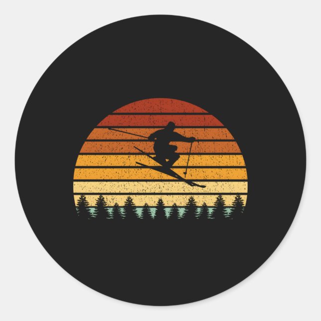Sticker Rond Ski Pour Skieurs (Devant)