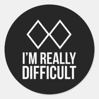 Sticker Rond Ski Snowboard Je Suis Vraiment Difficile