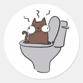 Sticker Rond Skibbidi chat