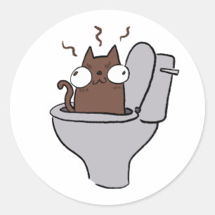 Sticker Rond Skibbidi chat