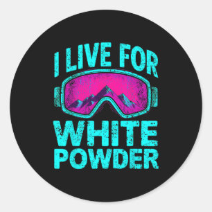 Sticker Rond Skis Snowboard Retro Hiver Srts Vintage 80s 90s Sk