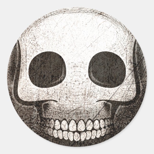 Sticker Rond Skullmoji Vintage (Vorderseite)