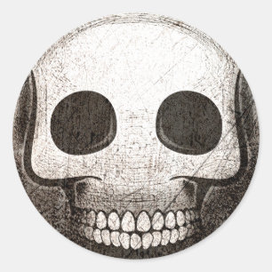 Sticker Rond Skullmoji Vintage