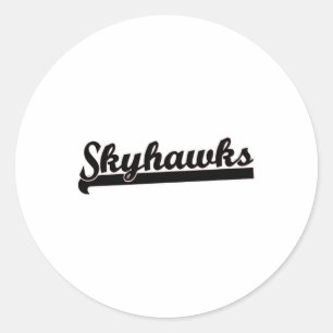 Sticker Rond Skyhawks Lacrosse Volleyball Skydiving Basket