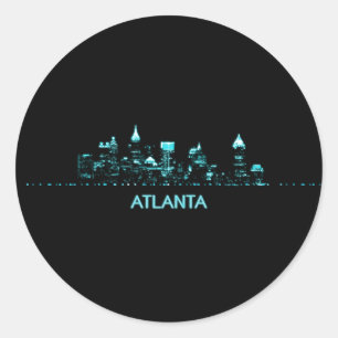 Sticker Rond Skyline Atlanta