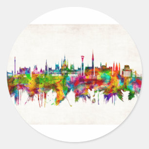 Sticker Rond Skyline de Budapest