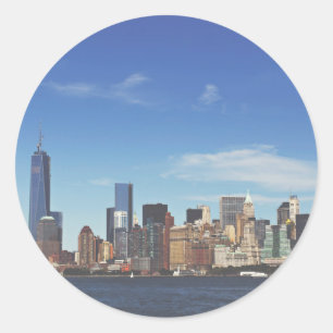 Sticker Rond Skyline de New York