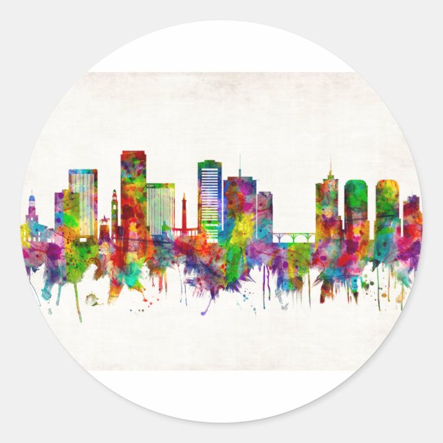 Sticker Rond Skyline de Richmond (Devant)