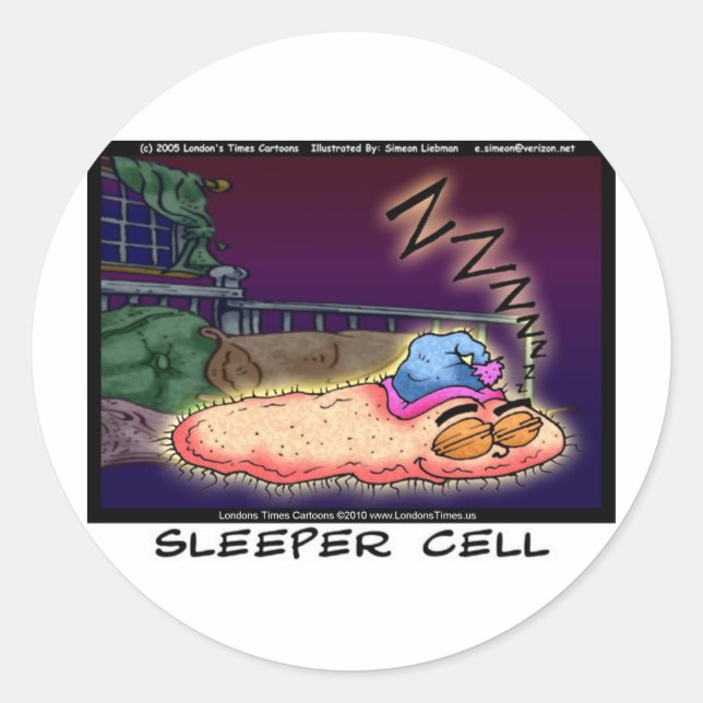 Sticker Rond Sleeper Cell Drôle Dons Tee - shirts et Objets de  (Devant)