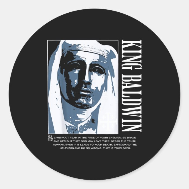 Sticker Rond Sliver Mask King Baldwin Iv Meme The Leper King Wa (Devant)
