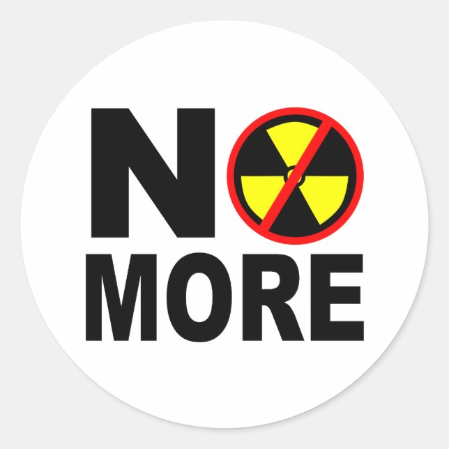 Sticker Rond Slogan de la contestation anti-nucléaire (Devant)