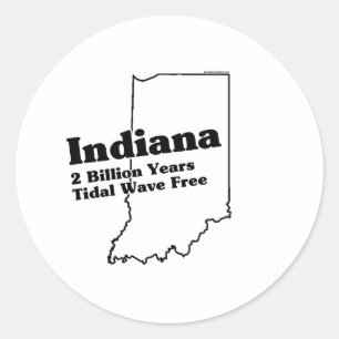Sticker Rond Slogan d'état de l'Indiana