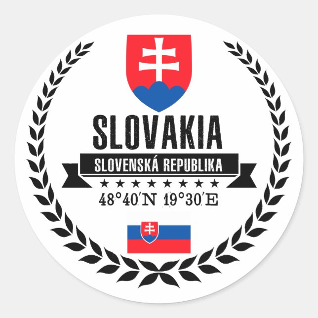Sticker Rond Slovaquie (Devant)