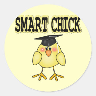 Sticker Rond Smart Chick