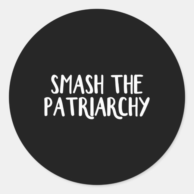 Sticker Rond Smash Le Patriarcat (Devant)
