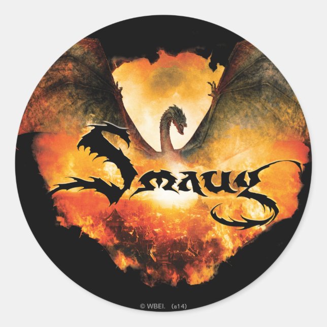 Sticker Rond SMAUG™ Sur Laketown (Devant)