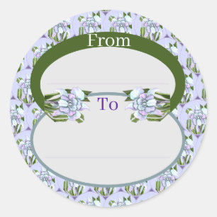 Sticker Rond Smeraldo Flower classique collant rond classique