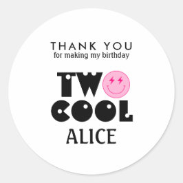 Sticker Rond Smile Face Deux Cool Smile Merci