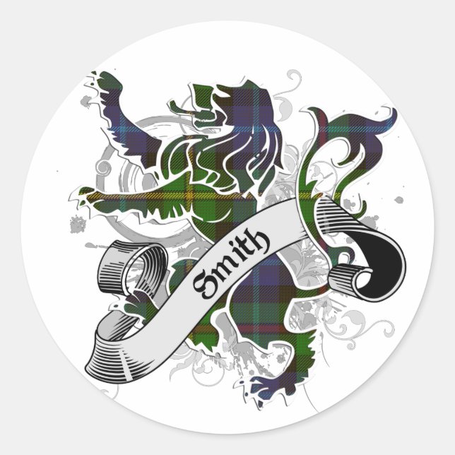Sticker Rond Smith Tartan Lion (Devant)