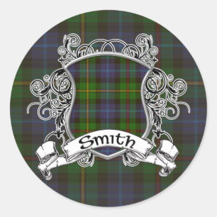 Sticker Rond Smith Tartan Shield