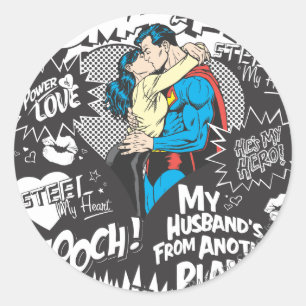 Sticker Rond Smooch, Smack - Collage