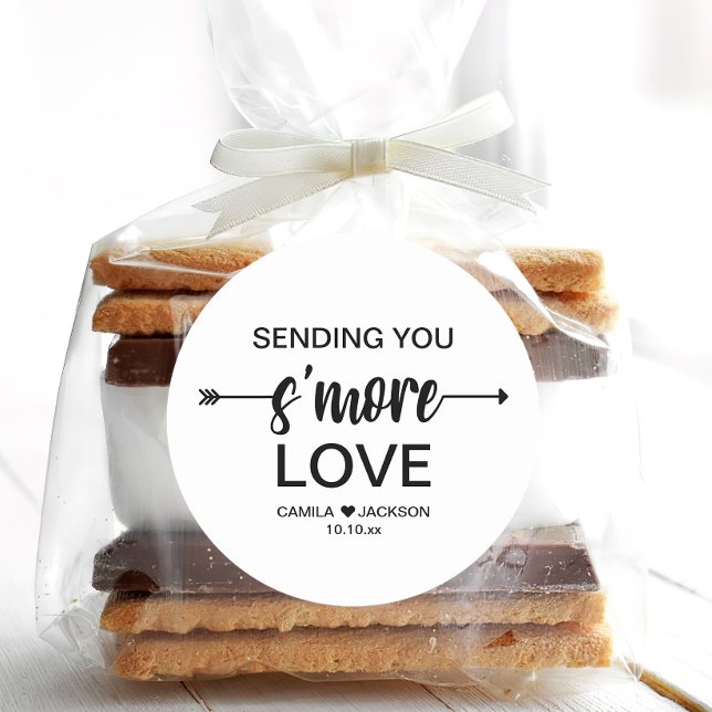 Sticker Rond S'more Wedding Favor (Créateur téléchargé)