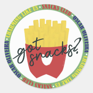 Sticker Rond Snacks - CA