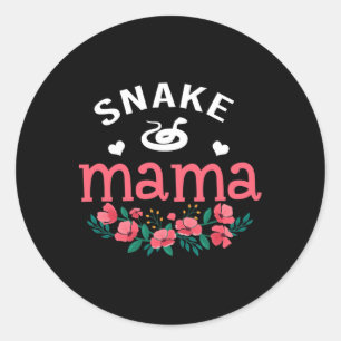 Sticker Rond Snake Mama Cadeaux Femme Maman Cute Serpent Animat