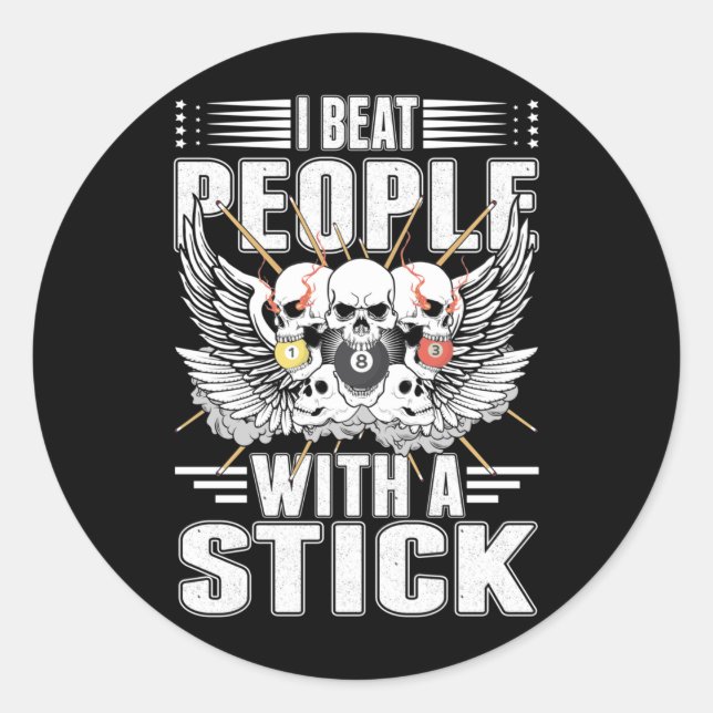 Sticker Rond Snooker Snooker Snooker Snooker (Devant)