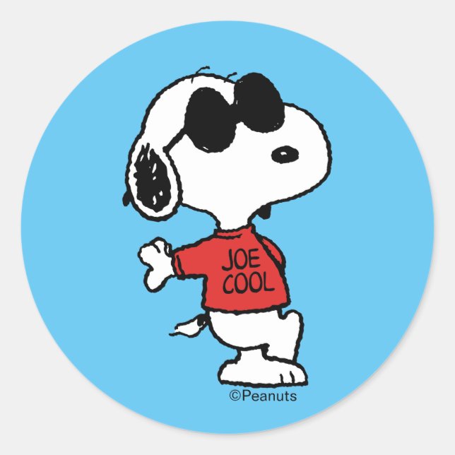 Sticker Rond Snoopy "Joe Cool" Standing (Devant)