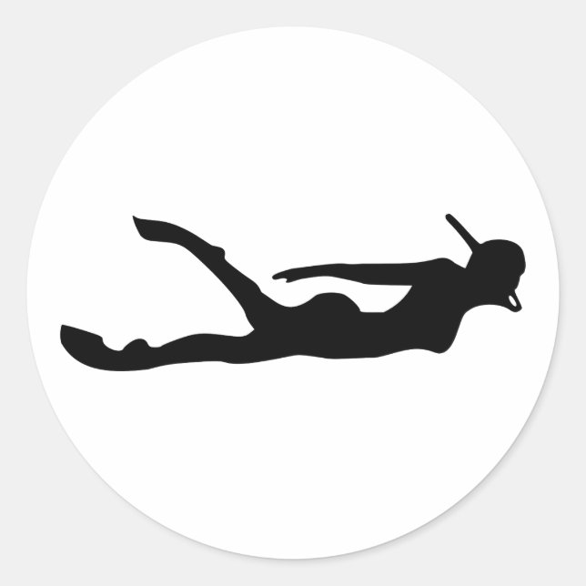 Sticker Rond Snorkeling (Devant)