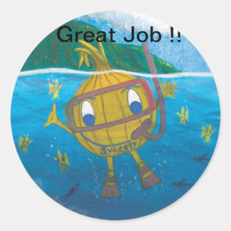 Sticker Rond snorkeling