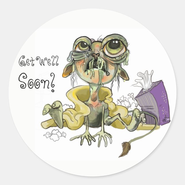 Sticker Rond Snot Goblin Va Bien Bientôt ! (Devant)