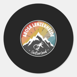 Sticker Rond Snowboard Arosa Lenzerheide Suisse