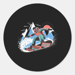 Sticker Rond Snowboard Master Les Pistes Snowboard Snowboa