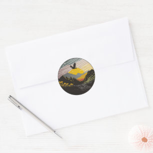Sticker Rond Snowdonia