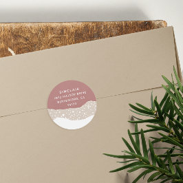 Sticker Rond Snowdrift | Adresse de retour de vacances