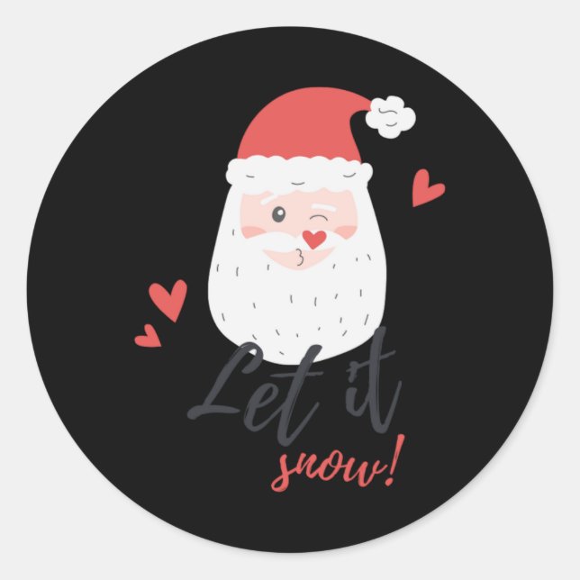 Sticker Rond Snowfall  (Devant)