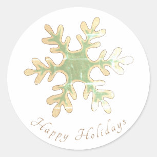 Sticker Rond Snowflake Festif Simple Festif Noël