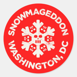 STICKER ROND SNOWMAGEDON WASHINGTON, DC