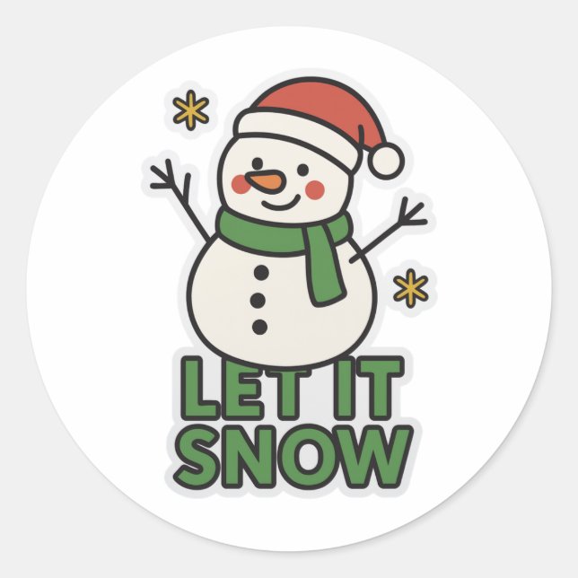 Sticker Rond Snowman (Devant)