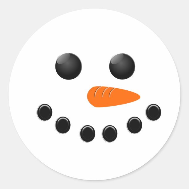 Sticker Rond Snowman (Devant)