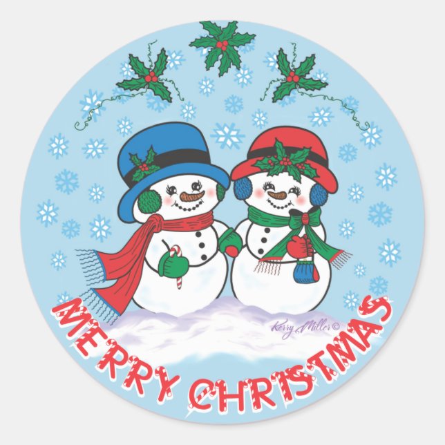 Sticker Rond Snowman (Devant)