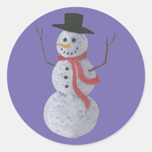 Sticker Rond Snowman (Devant)