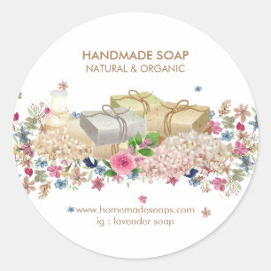 Sticker Rond Soap Lavender Spa Natural