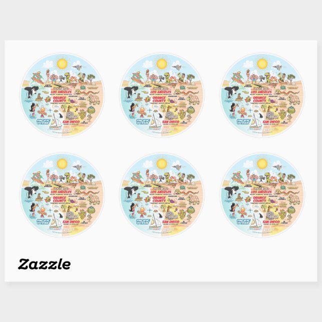 Sticker Rond SoCal (Feuille)